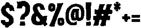 Bold Horror Regular otf (700) Font OTHER CHARS