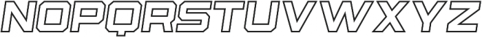 Bold Italic Outline otf (700) Font LOWERCASE