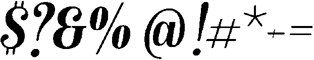 Bold-Italic otf (700) Font OTHER CHARS