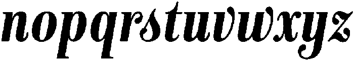 Bold-Italic otf (700) Font LOWERCASE