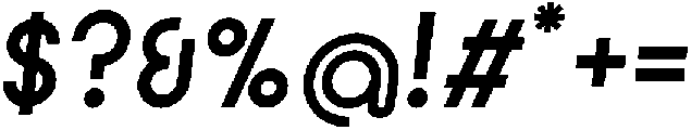 Bold Italic otf (700) Font OTHER CHARS
