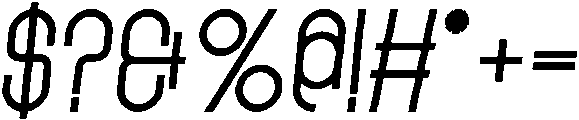 Bold Italic otf (700) Font OTHER CHARS