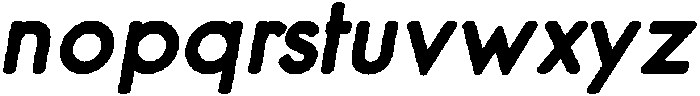 Bold Oblique otf (700) Font LOWERCASE