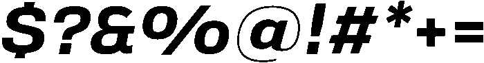 Bold Oblique otf (700) Font OTHER CHARS