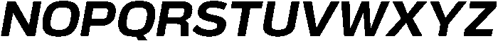 Bold Oblique otf (700) Font UPPERCASE