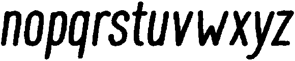 Bold Oblique otf (700) Font LOWERCASE