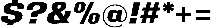 Bold Oblique otf (700) Font OTHER CHARS