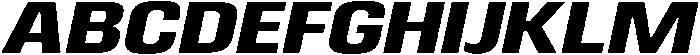 Bold Oblique otf (700) Font UPPERCASE