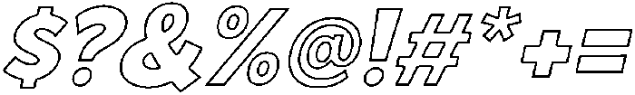 Bold Oblique otf (700) Font OTHER CHARS