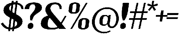 Bold Oblique otf (700) Font OTHER CHARS