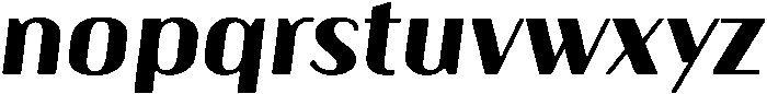 Bold Oblique otf (700) Font LOWERCASE