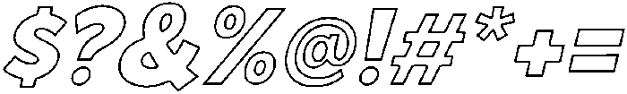 Bold Oblique otf (700) Font OTHER CHARS