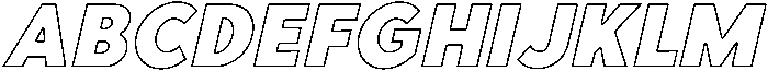 Bold Oblique otf (700) Font UPPERCASE