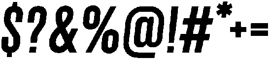Bold Oblique otf (700) Font OTHER CHARS