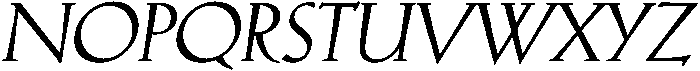 Bold Oblique otf (700) Font UPPERCASE