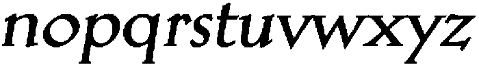 Bold Oblique otf (700) Font LOWERCASE