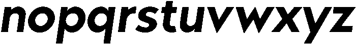Bold Oblique otf (700) Font LOWERCASE