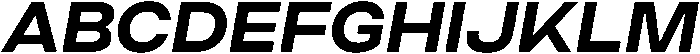 Bold Oblique otf (700) Font UPPERCASE