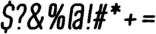 Bold Oblique otf (700) Font OTHER CHARS