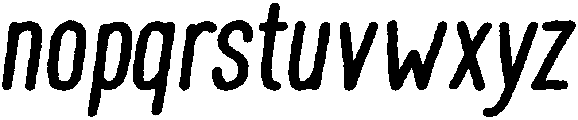 Bold Oblique otf (700) Font LOWERCASE