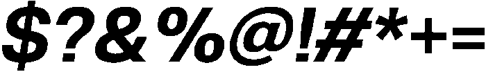 Bold Oblique otf (700) Font OTHER CHARS