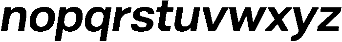 Bold Oblique otf (700) Font LOWERCASE
