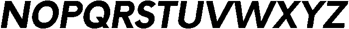 Bold Oblique otf (700) Font UPPERCASE