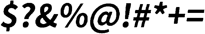 Bold Oblique otf (700) Font OTHER CHARS