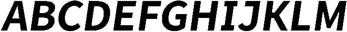 Bold Oblique otf (700) Font UPPERCASE