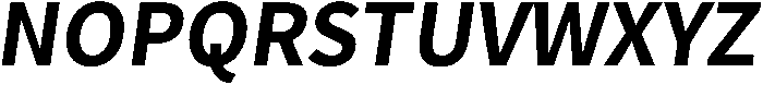 Bold Oblique otf (700) Font UPPERCASE