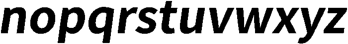 Bold Oblique otf (700) Font LOWERCASE