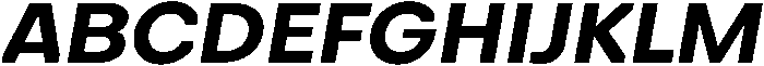 Bold Oblique otf (700) Font UPPERCASE