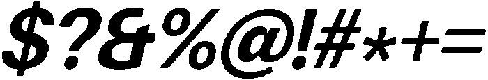 Bold Oblique ttf (700) Font OTHER CHARS