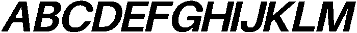 Bold Oblique ttf (700) Font UPPERCASE