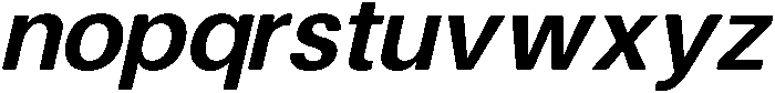 Bold Oblique ttf (700) Font LOWERCASE