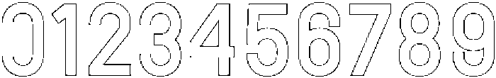 Bold Outline ttf (700) Font OTHER CHARS