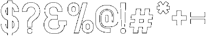 Bold Outline ttf (700) Font OTHER CHARS