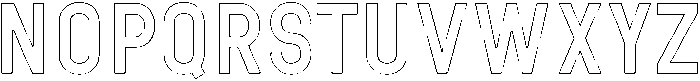 Bold Outline ttf (700) Font UPPERCASE