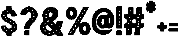Bold Perforated Regular otf (700) Font OTHER CHARS