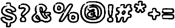 Bold Writer Ouline Bold otf (700) Font OTHER CHARS