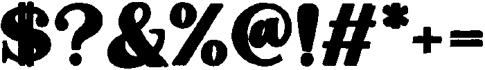 Bold otf (700) Font OTHER CHARS