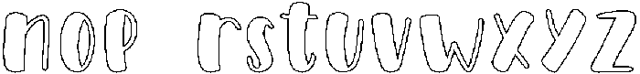 Bold ttf (700) Font LOWERCASE
