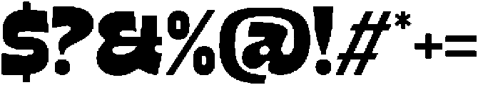 Boldfat Mighty Regular otf (700) Font OTHER CHARS
