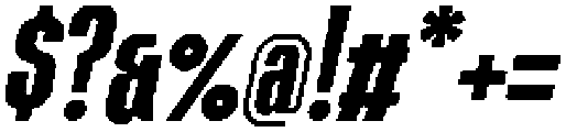Boldmark Italic otf (700) Font OTHER CHARS