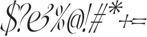 Bolgifam Italic otf (400) Font OTHER CHARS