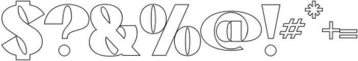 Bolmand Outline otf (400) Font OTHER CHARS
