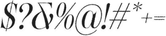 Bolognia Rough Italic otf (400) Font OTHER CHARS