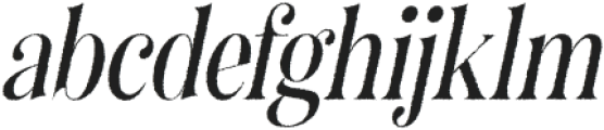 Bolognia Rough Italic otf (400) Font LOWERCASE