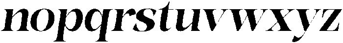 Bonarchi BoldSemiCondIta otf (700) Font LOWERCASE
