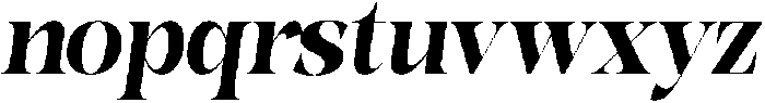 Bonarchi ExtBdCondIta otf (400) Font LOWERCASE